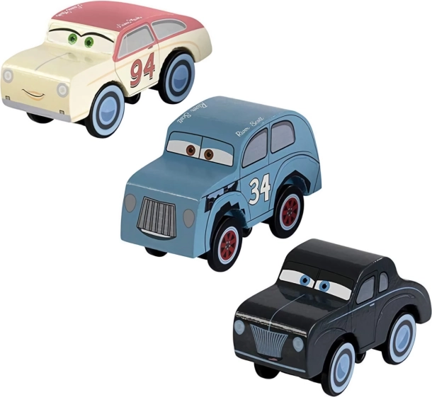 KidKraft Disney Cars – Set de 3 coches de carreras de madera