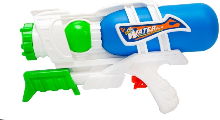 Pistola de agua grande con bomba 27 cm, azul - 1 pieza