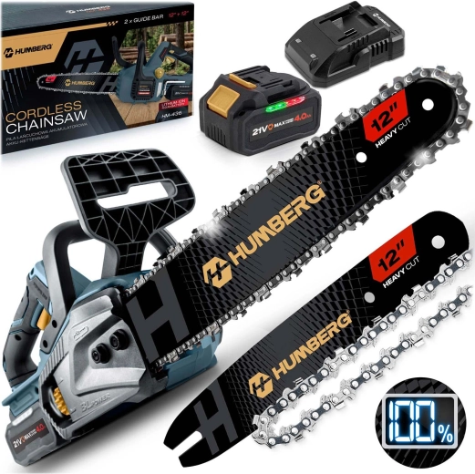 Motosierra a batería Humberg HM-436 12" sin escobillas 4 Ah