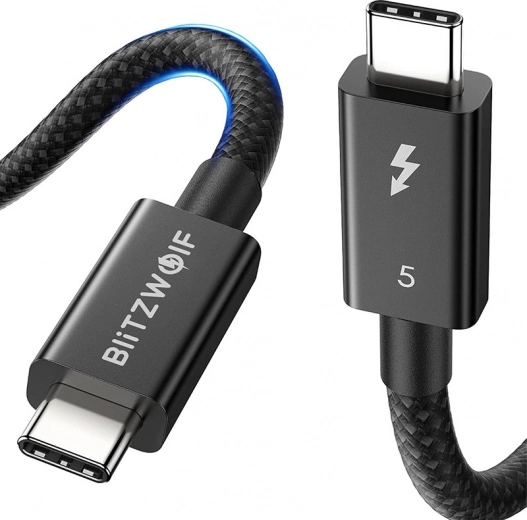 Cable BlitzWolf USB‑C 240 W, 1,5 m, negro