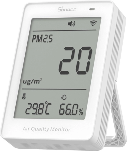 Sonoff AirGuard Wi‑Fi Monitor LCD de calidad del aire PM2.5/PM10