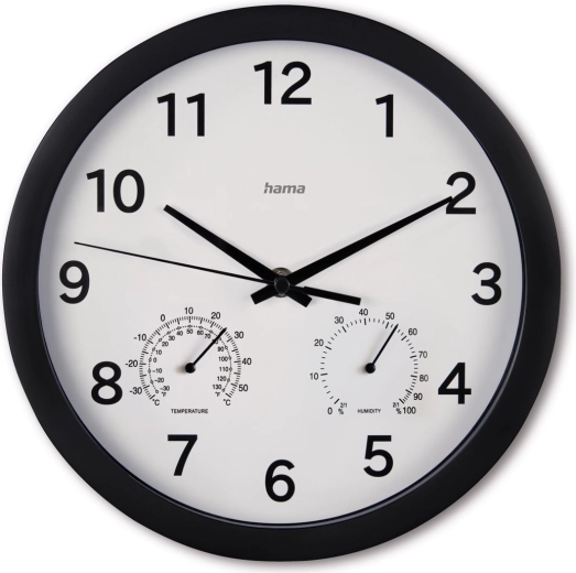 Reloj de pared Malta 25 cm negro