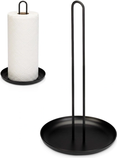 Soporte metálico para toallas de papel Vilde negro 32,5 cm - 1 pieza