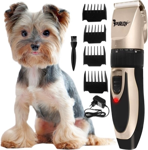 Cortapelos para perros Purlov – set inalámbrico silencioso con peines guía