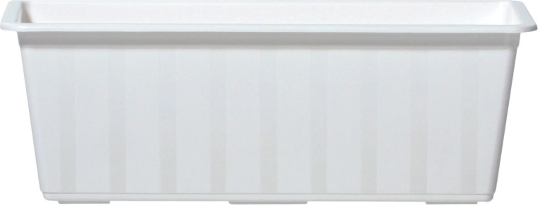 Jardinera de balcón de plástico 100 cm AGRO – blanca