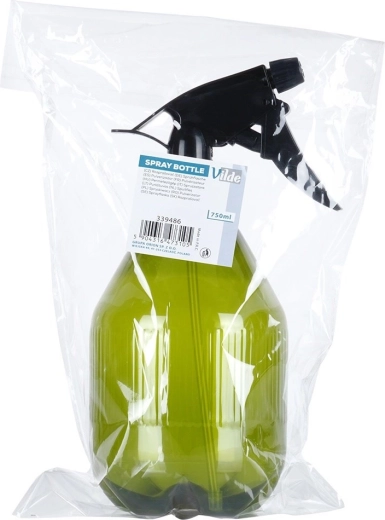 La botella verde oscuro protege el contenido