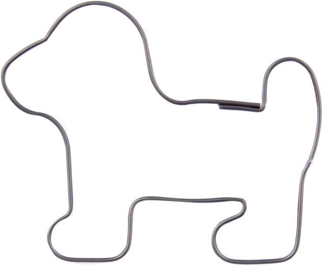 Cortador de galletas de acero inoxidable perro 5,5 cm