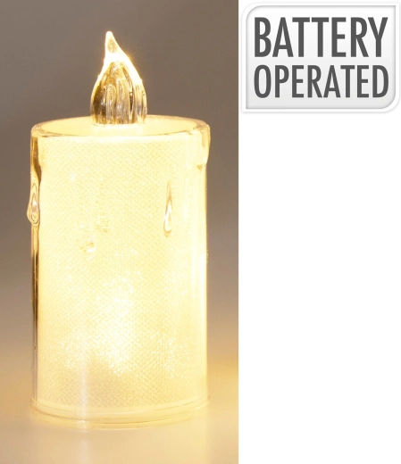 Vela LED 10,5 cm transparente