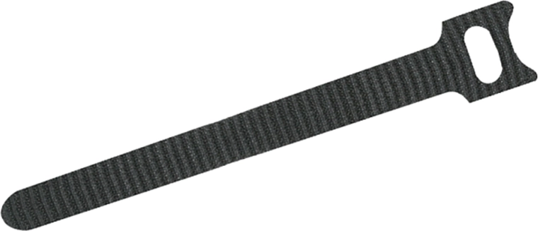 Bridas textiles para cables con cierre de velcro, negras, 10 unidades