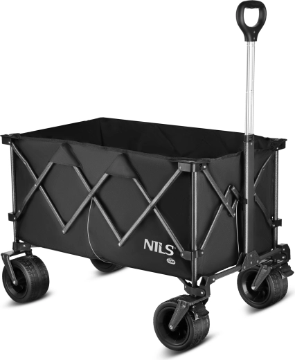 Carro de camping plegable XXL NILS Camp, negro