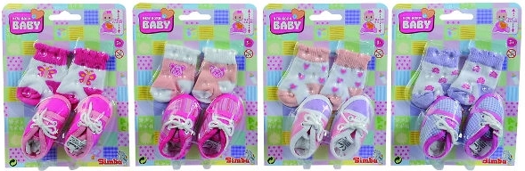 Simba, zapatitos y calcetines para muñeca New Born Baby de 38–43 cm - 1 unidad