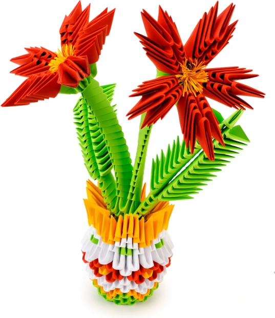 Origami 3D flores PEXI – set creativo de papel