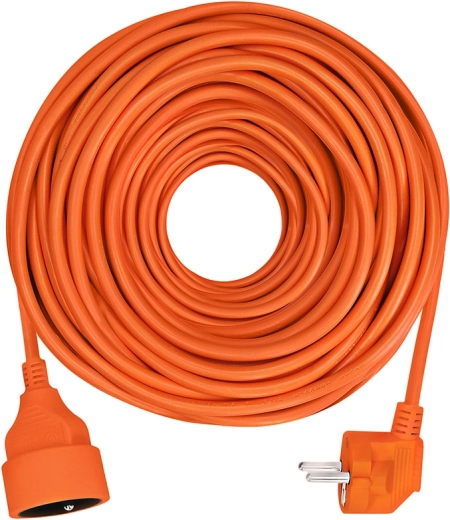 Cable alargador Solight con 1 toma, 20 m, naranja