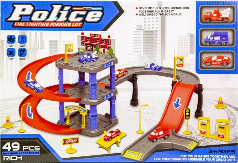 Aparcamiento policial con 3 cochecitos - 1 unidad
