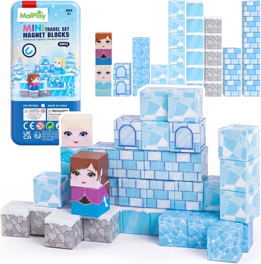 Cubos magnéticos Kraina Śniegu – juego de construcción de 38 piezas, 2 cm