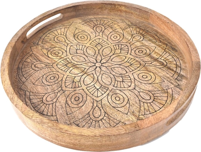 Bandeja de madera de mango MANDALA