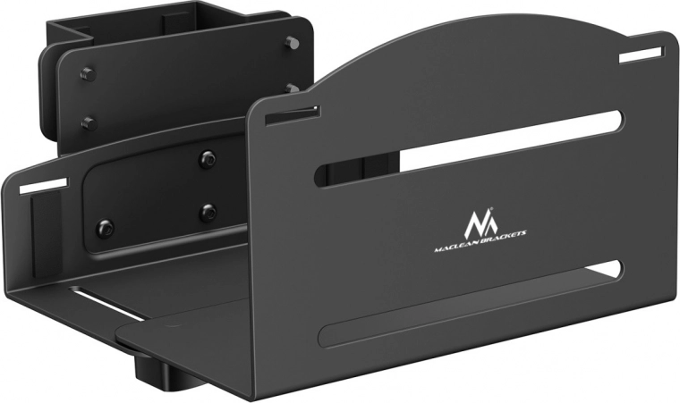 Soporte para ordenador bajo la mesa y en pared, negro