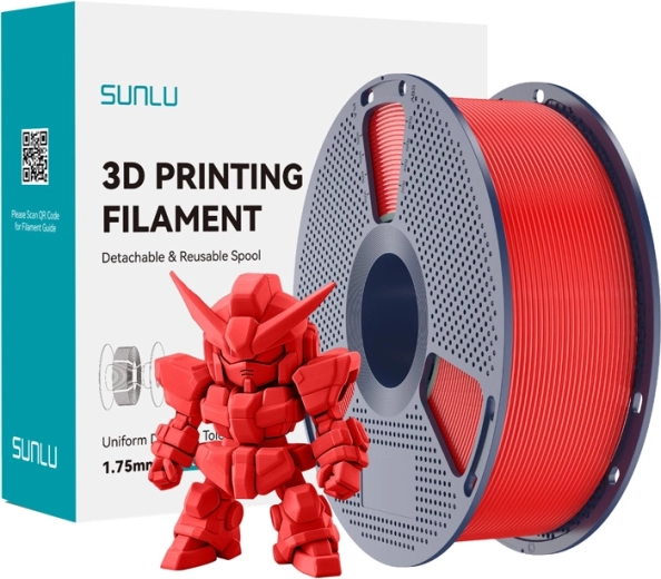 Filamento Sunlu PLA+ 2.0 rojo 1,75 mm