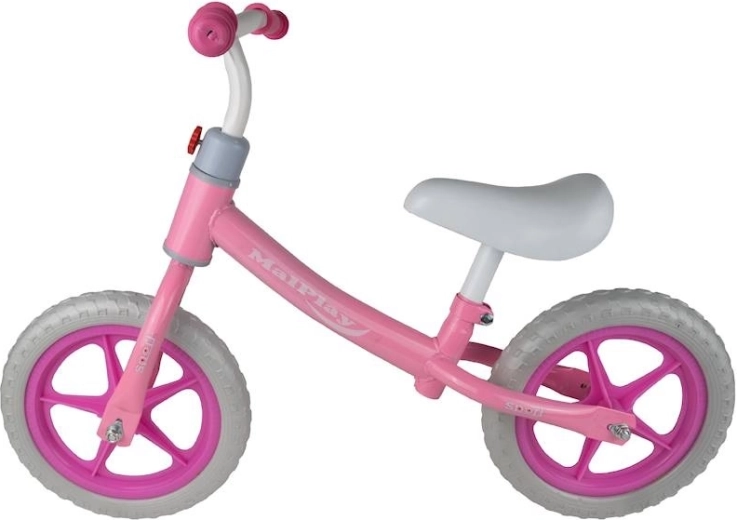 Bicicleta de equilibrio para niños rosa-blanca