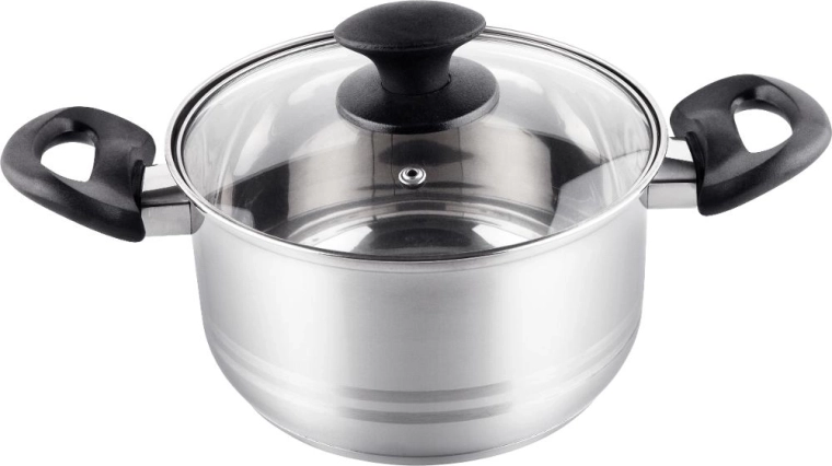 Cacerola Lamart Leger con tapa de vidrio, 2,5 l, 18 cm