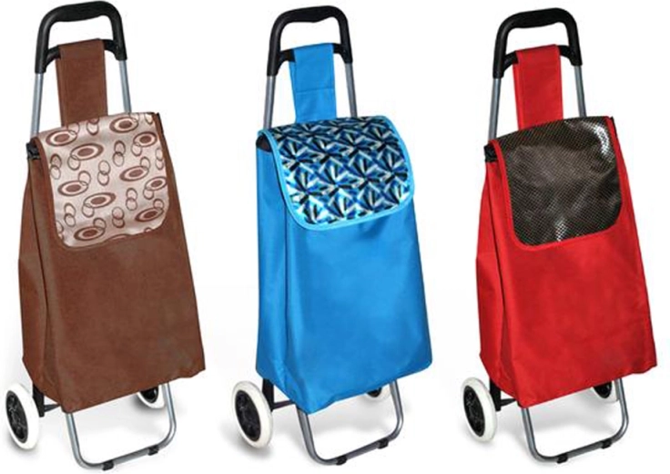 Bolsa de compra con ruedas de 34 l con asa ergonómica