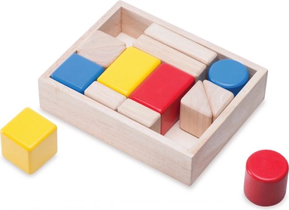 Wonderworld cubos de madera sonajeros en caja