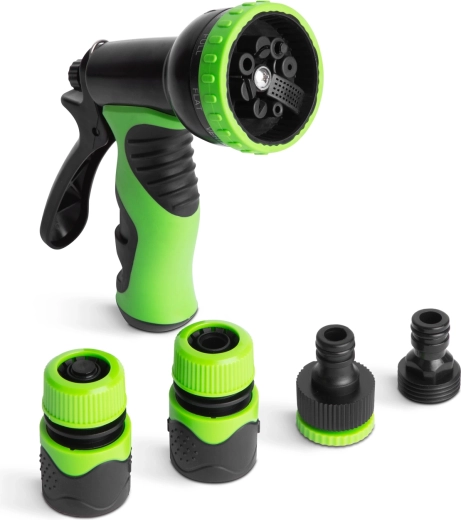 Kit de pistola pulverizadora de jardín con conectores rápidos, 5 piezas
