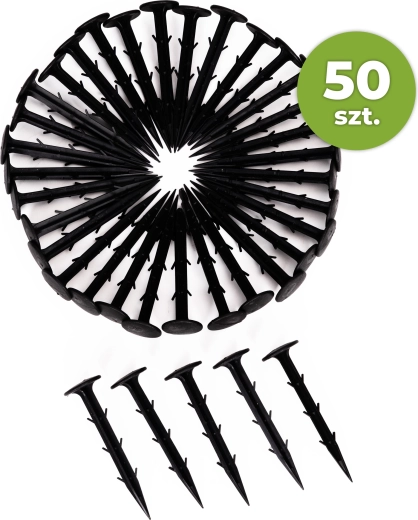 Piquetas de anclaje para geotextil 15 cm, 50 uds, MultiGarden
