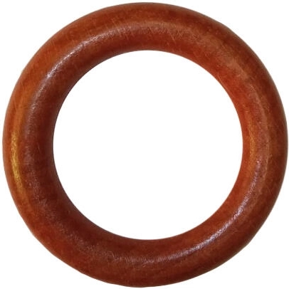 Anillas de madera colgantes con gancho color cerezo (10 uds.)