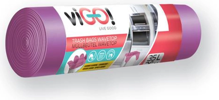 Bolsas de basura con asas 35 l VIGO, 26 uds., aroma de lavanda