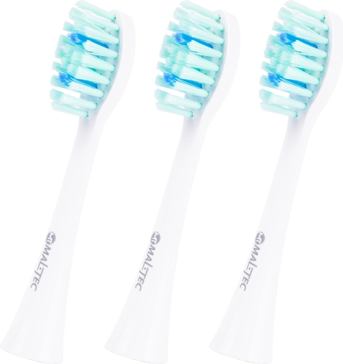 MalTec Toothie X1 cabezales de recambio blancos para cepillo dental sónico 3 uds