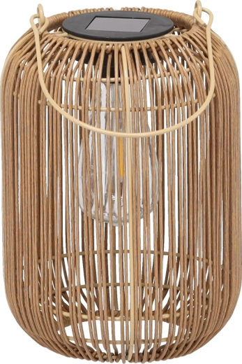 Farol solar de jardín de 24 cm marrón