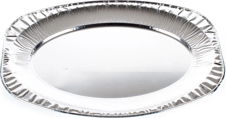 Bandejas ovaladas de aluminio para servir 43,5 × 29 cm, 2 uds.