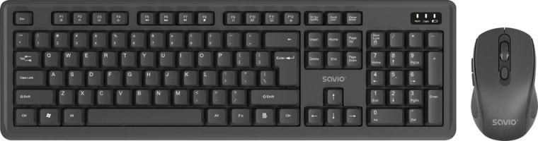 Juego inalámbrico de teclado y ratón Savio KB-03