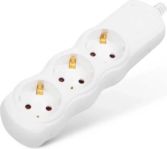Regleta de enchufes montable con 3 tomas, sin cable