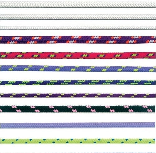 Cuerda trenzada de poliéster con núcleo de 4 mm, multicolor, 200 m
