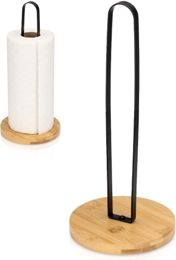 Vilde soporte para toallas de papel de metal y bambú 33 cm