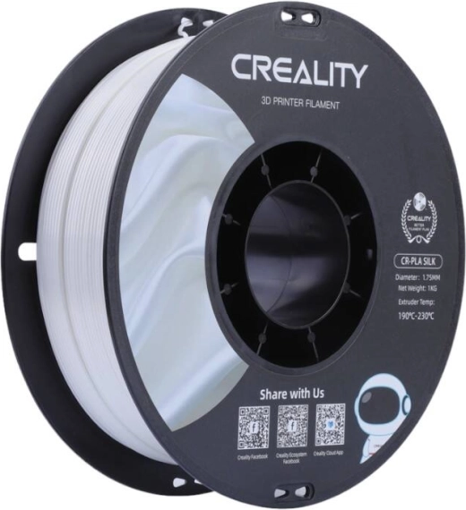 Filamento Creality CR‑PLA Silk blanco 1,75 mm