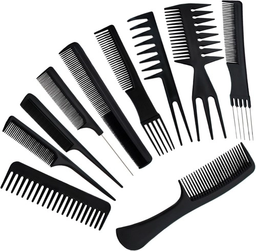 Peines de peluquería - set de 10 piezas