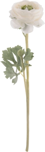 Flor artificial Ranúnculo (ranunculus) blanca 37 cm