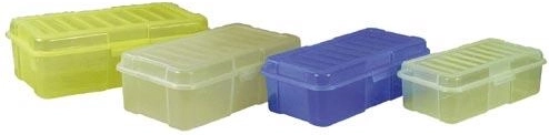 Caja de plástico con cierre de clips 1,9 l, mix de colores