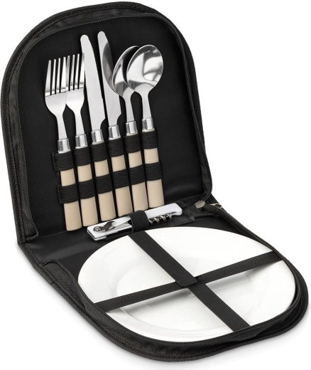 Set de picnic en estuche para 2 personas, 10 piezas