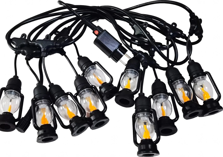Guirnalda luminosa LED de farolitos 5 m, blanco cálido