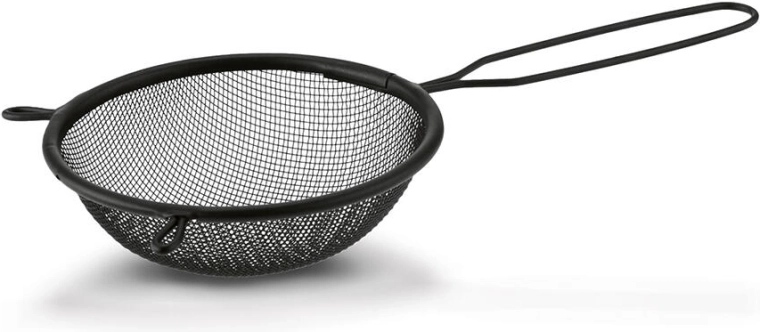 Colador de cocina de metal 12 cm, negro