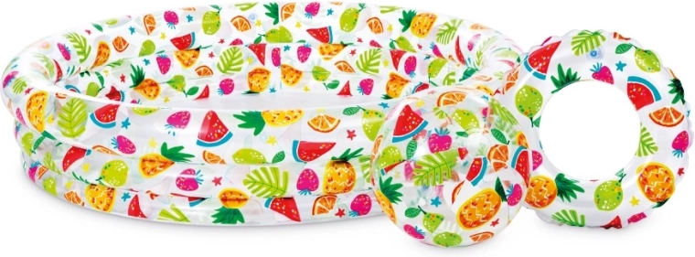Set de piscina hinchable Hawaii para niños 132 × 28 cm