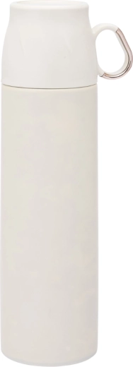 Altom Design termo con tapa en forma de taza 500 ml blanca con detalles dorados