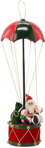 Decoración navideña colgante de Papá Noel con paracaídas, 60 cm