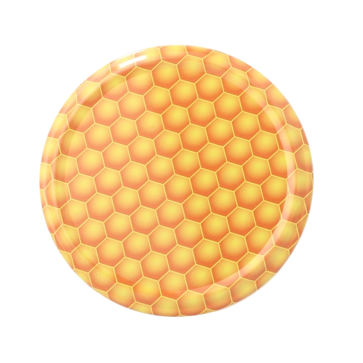 Tapas metálicas Twist-off de 82 mm con motivo de panal de abeja, 750 uds.