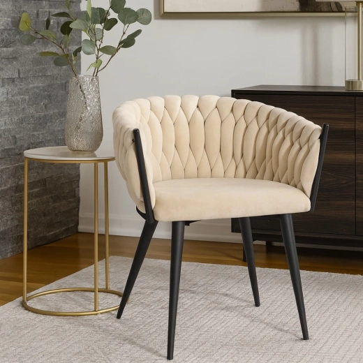 Comodidad suave de terciopelo en beige