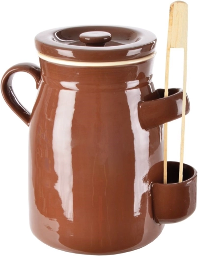 Olla de fermentación de cerámica 2,5 l con tapa y pinzas Orion